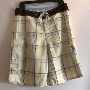 Kierra Yellow/Brown/Blue board shorts